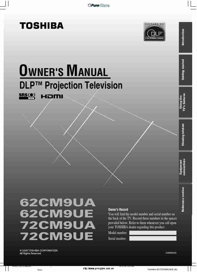 Toshiba Projection Television 62CM9UA-page_pdf